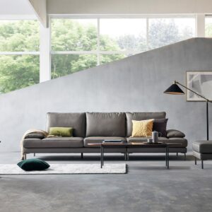 Alternative view of Ghế sofa Selina Swing 4 chỗ có chức năng da bò Schrenck tự nhiên