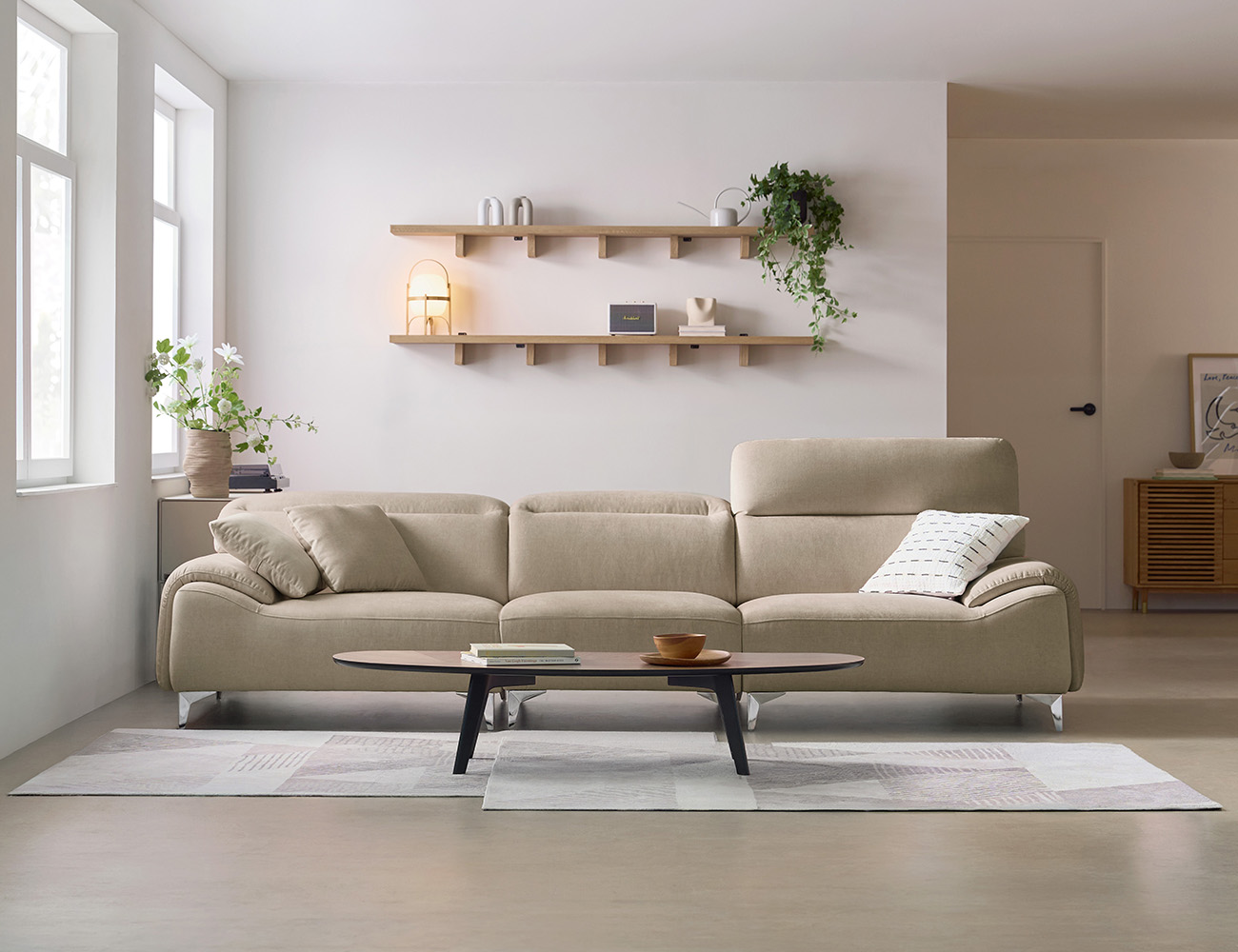 Ghế sofa Signic 4 chỗ có chức năng vải Zenwave kèm 2 gối - ghế sofa bọc nỉ Signic - ảnh 3 | Ghế Sofa 360