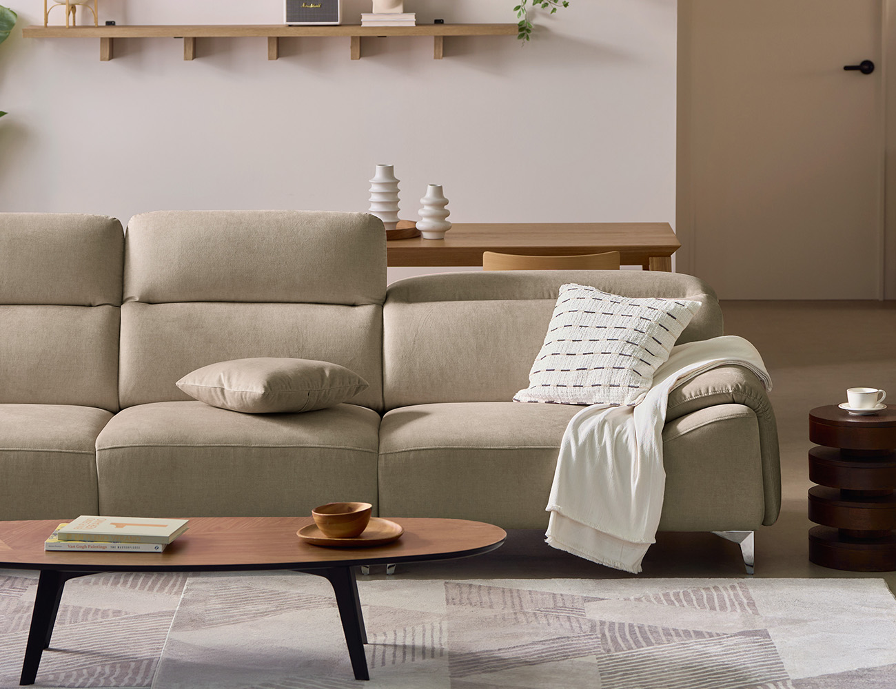 Ghế sofa Signic 4 chỗ có chức năng vải Zenwave kèm 2 gối - ghế sofa bọc nỉ Signic - ảnh 4 | Ghế Sofa 360