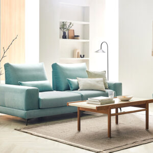 Ghế sofa Momo 3 chỗ có chức năng vải Zenwave kèm 2 gối