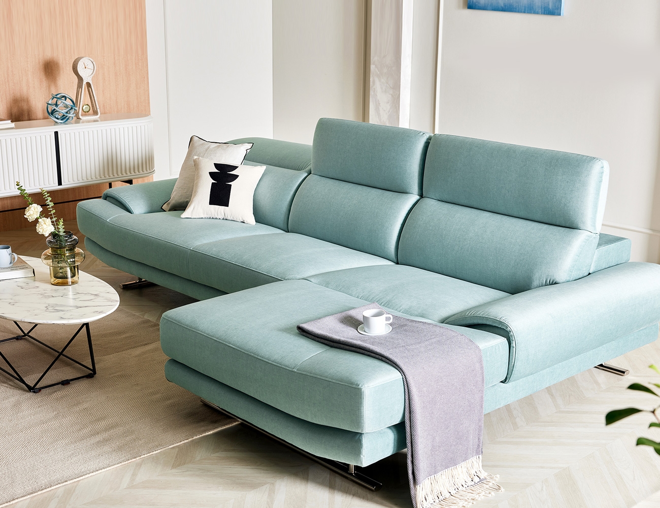 Ghế sofa Agnes 4 chỗ dạng couch có chức năng vải Zenwave - sofa góc chữ L Agnes - ảnh 4 | Ghế Sofa 360