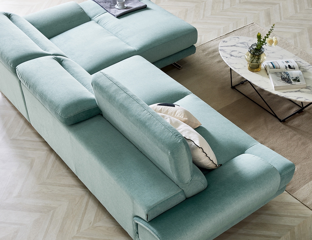 Ghế sofa Agnes 4 chỗ dạng couch có chức năng vải Zenwave - sofa góc chữ L Agnes - ảnh 5 | Ghế Sofa 360