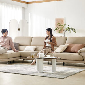 Ghế sofa Beni 6 chỗ dạng couch da bò tự nhiên