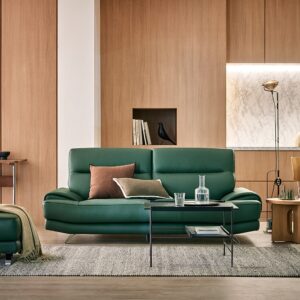 Alternative view of Ghế sofa Agnes II 3 chỗ da bò Schrenck tự nhiên