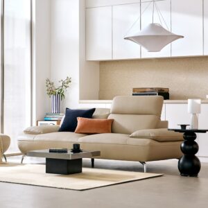 Alternative view of Ghế sofa Gemma 3 chỗ có chức năng da bò tự nhiên