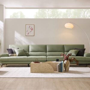 Alternative view of Ghế sofa Rudia 6 chỗ da bò nguyên tấm cao cấp kèm 2 gối
