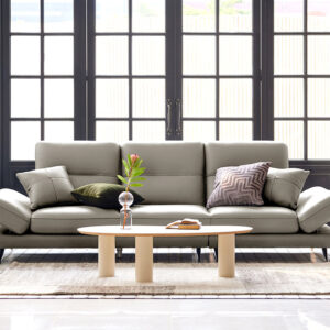 Ghế sofa Topaz 3.5 chỗ có chức năng da bò Italy Piana tự nhiên kèm 2 gối