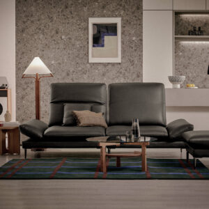 Alternative view of Ghế sofa Molten Multi 3 chỗ có chức năng da bò Schrenck tự nhiên kèm 1 gối