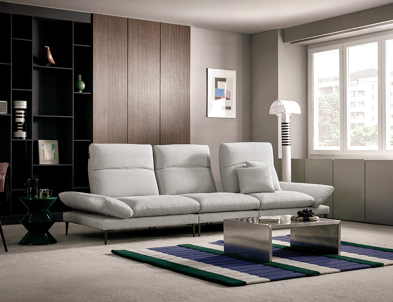 Ghế sofa Molten Multi 4 chỗ có chức năng vải Zenwave kèm 2 gối - ghế sofa bọc nỉ Molten - ảnh 2 | Ghế Sofa 360