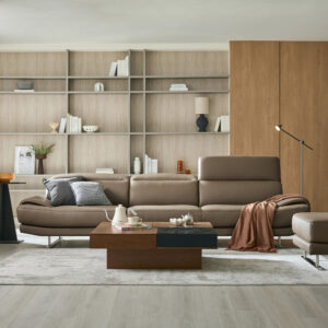 Alternative view of Ghế sofa Agnes 4 chỗ có chức năng da bò tự nhiên