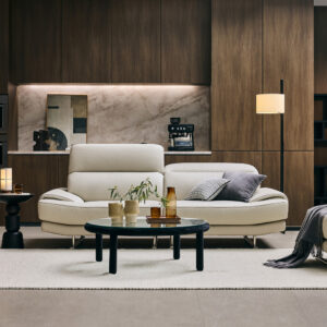 Alternative view of Ghế sofa Agnes 3 chỗ có chức năng da bò tự nhiên