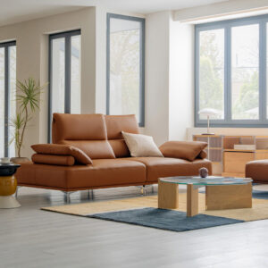 Alternative view of Ghế sofa Orva Swing 3 chỗ có chức năng da bò tự nhiên kèm 2 gối