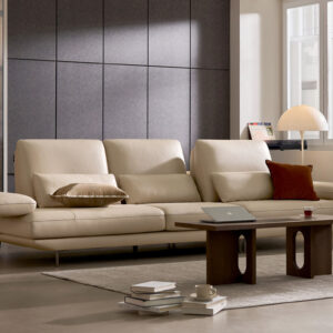 Ghế sofa Versa Swing 4 chỗ có chức năng da bò Schrenck tự nhiên kèm 3 gối