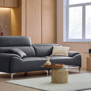 Ghế sofa Signic 3 chỗ có chức năng da bò nguyên tấm cao cấp (bọc da toàn bộ mặt) kèm 1 gối
