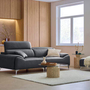Alternative view of Ghế sofa Signic 3 chỗ có chức năng da bò nguyên tấm cao cấp (bọc da toàn bộ mặt) kèm 1 gối