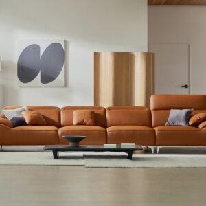 Alternative view of Ghế sofa Signic 6 chỗ có chức năng da bò nguyên tấm cao cấp (bọc da toàn bộ mặt) kèm 2 gối
