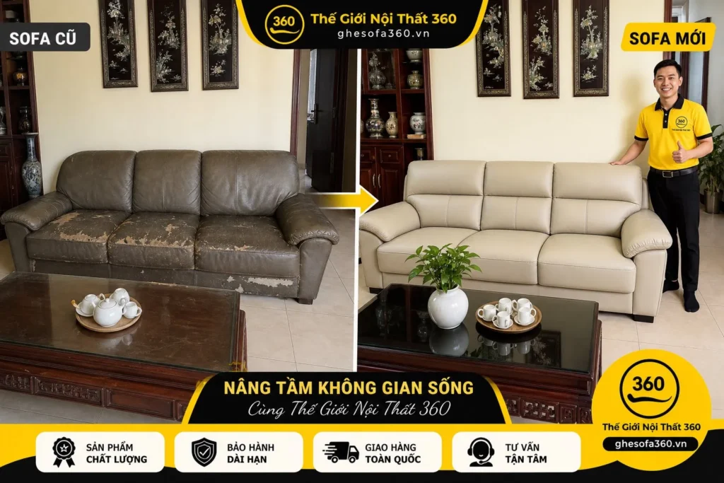 So sánh bọc lại sofa và mua sofa mới
