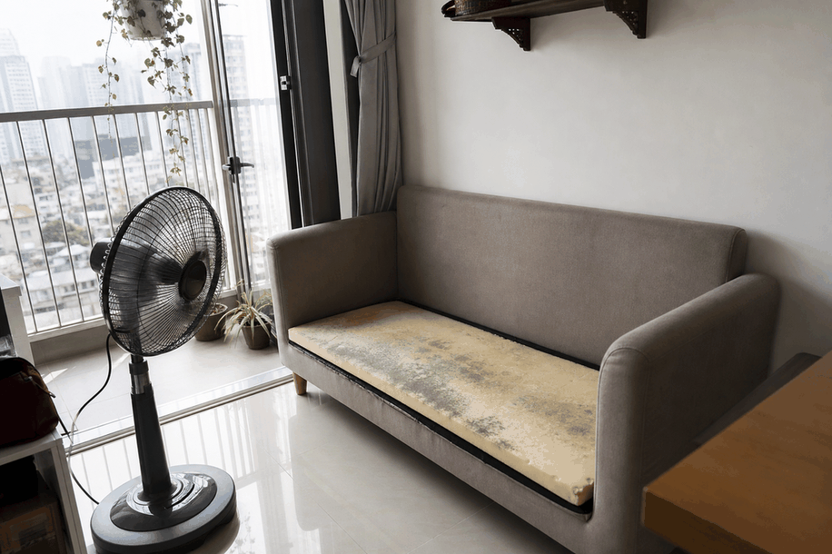 sofa bị ẩm bên trong đệm mút cần sấy khô