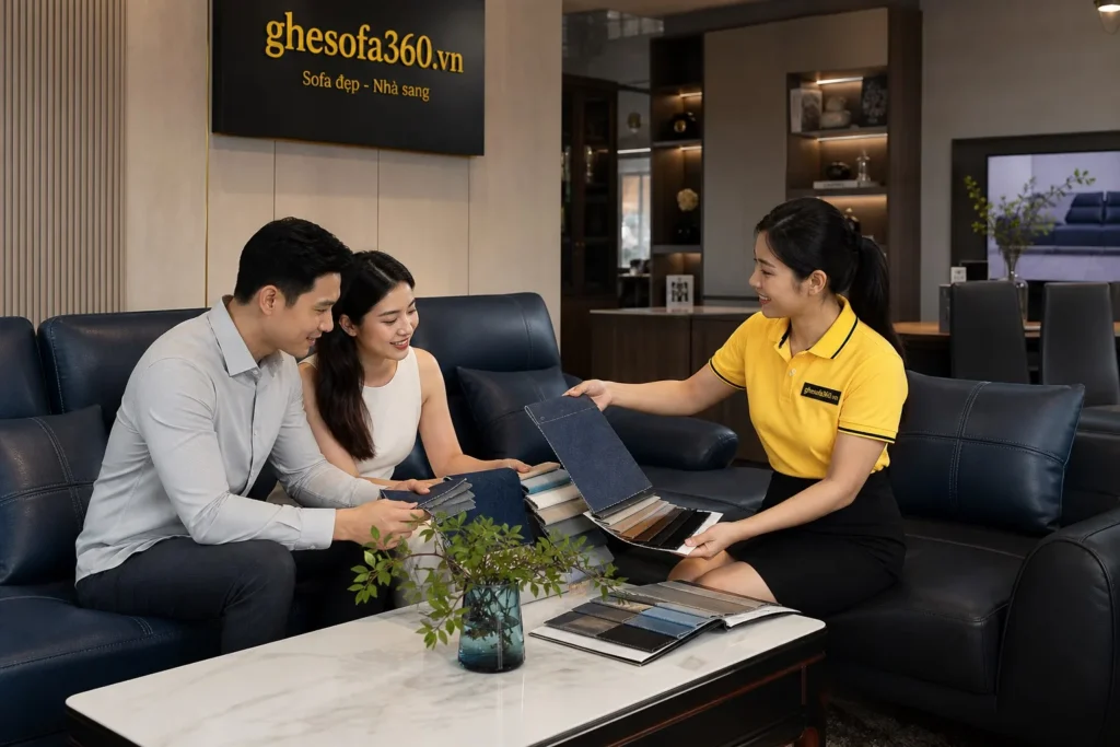 Sofa màu hợp mệnh thủy phòng khách