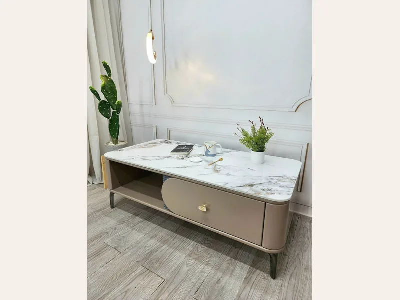 Bàn sofa bàn trà 3 - bàn trà sofa phòng khách - ảnh 2 thực tế tại showroom Ghế Sofa 360 Hải Phòng