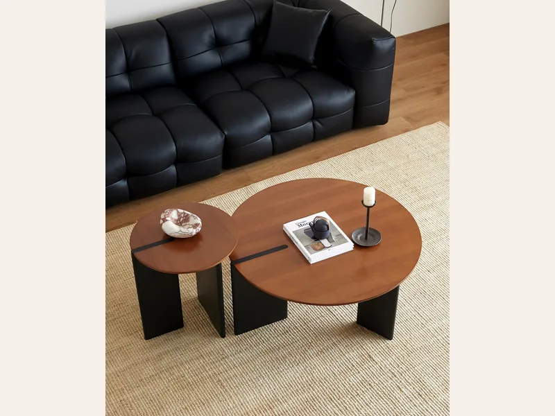 Bàn Trà Wabi Sabi BG - bàn trà sofa phòng khách - ảnh 2 thực tế tại showroom Ghế Sofa 360 Hải Phòng