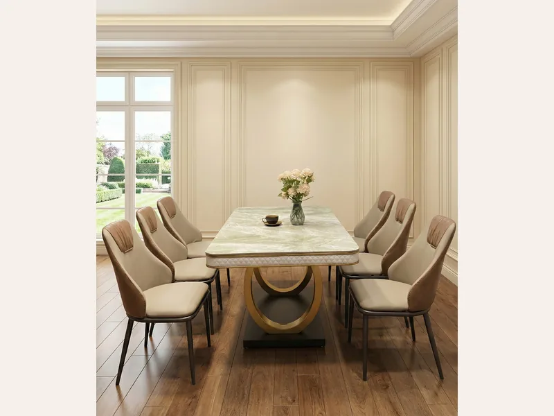 Bộ Bàn Mặt Đá Cao Cấp - bàn trà sofa phòng khách - ảnh 1 thực tế tại showroom Ghế Sofa 360 Hải Phòng
