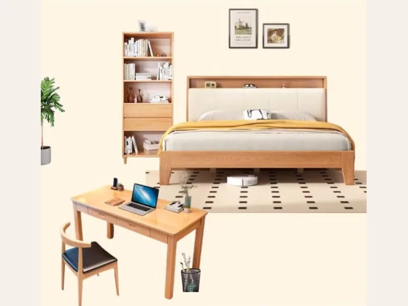 Combo sản phẩm phòng ngủ không gian hiện đại tích hợp phòng làm việc - combo nội thất phòng khách - ảnh 1 thực tế tại showroom Ghế Sofa 360 Hải Phòng