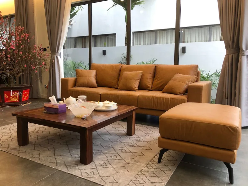 Ghế sofa da bò Italy phòng khách - Ghế Sofa 360 Ghế sofa da bò Italy phòng khách - sofa da thật cao cấp - ảnh 3 thực tế tại showroom Ghế Sofa 360 Hải Phòng