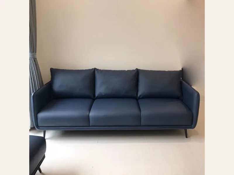 Ghế sofa da hiện đại - R01 - sofa da thật cao cấp - ảnh 2 thực tế tại showroom Ghế Sofa 360 Hải Phòng