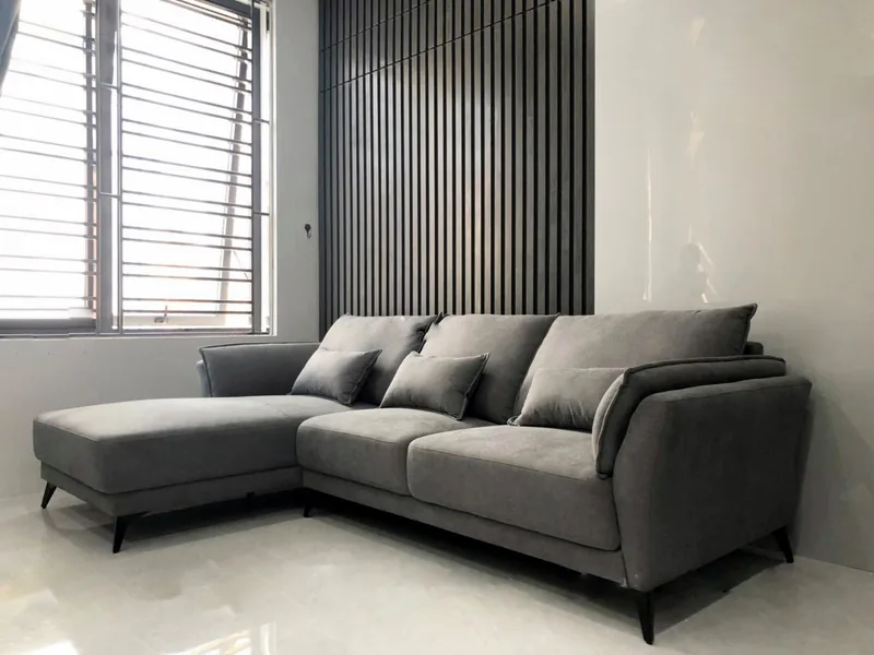 Ghế sofa da phòng khách - sofa da thật cao cấp - ảnh 2 thực tế tại showroom Ghế Sofa 360 Hải Phòng