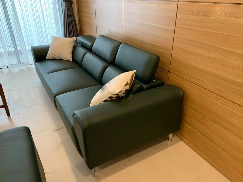Ghế sofa da phòng khách Hàn Quốc - sofa da thật cao cấp - ảnh 3 thực tế tại showroom Ghế Sofa 360 Hải Phòng