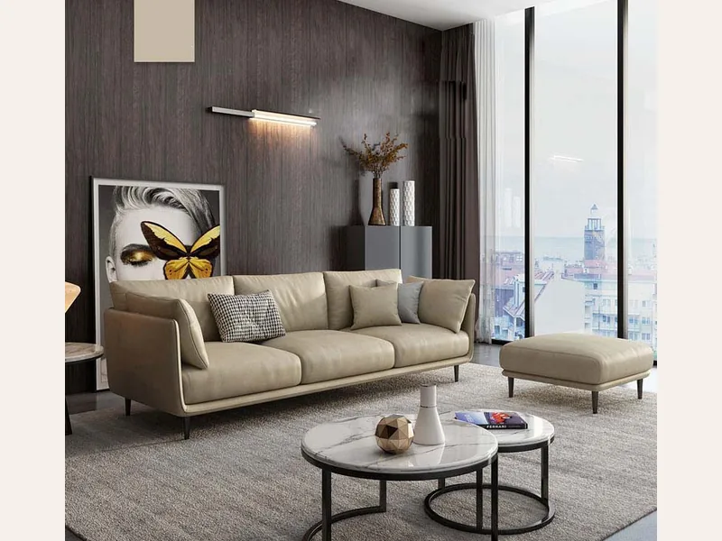 Ghế sofa da phòng khách hiện đại - Ghế Sofa 360 Ghế sofa da phòng khách hiện đại - sofa da thật cao cấp - ảnh 1 thực tế tại showroom Ghế Sofa 360 Hải Phòng