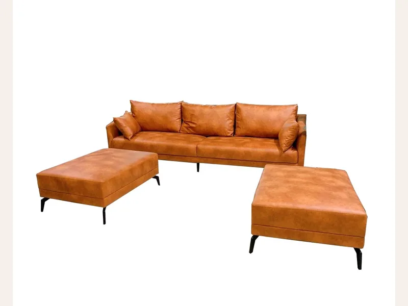 Ghế sofa da phòng khách hiện đại - sofa da thật cao cấp - ảnh 3 thực tế tại showroom Ghế Sofa 360 Hải Phòng