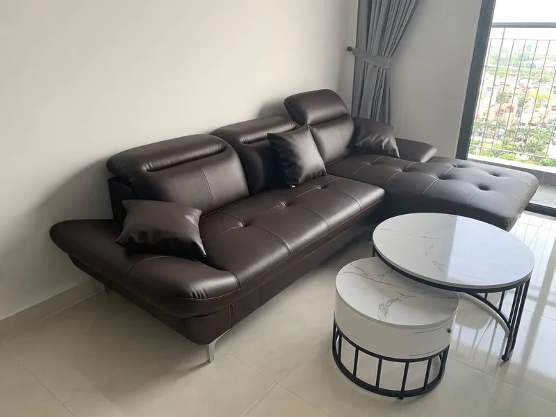 Ghế sofa da phòng khách -R04 - sofa da thật cao cấp - ảnh 1 thực tế tại showroom Ghế Sofa 360 Hải Phòng