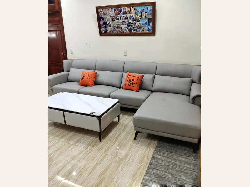 Ghế sofa da phòng khách - VNXK16 - sofa da thật cao cấp - ảnh 3 thực tế tại showroom Ghế Sofa 360 Hải Phòng