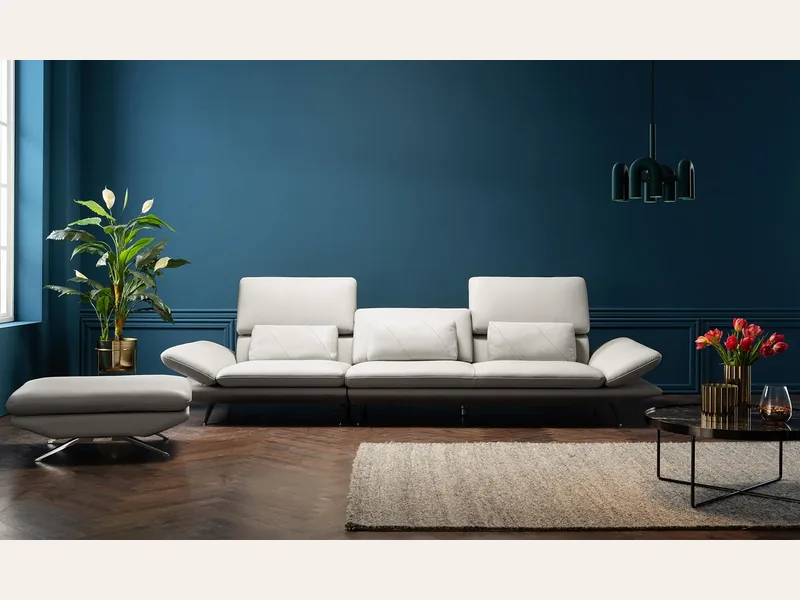 Ghế sofa da thật Italy - T02 - sofa da thật cao cấp - ảnh 2 thực tế tại showroom Ghế Sofa 360 Hải Phòng