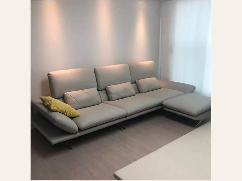 Ghế sofa da thật Italy - T02 - sofa da thật cao cấp - ảnh 3 thực tế tại showroom Ghế Sofa 360 Hải Phòng