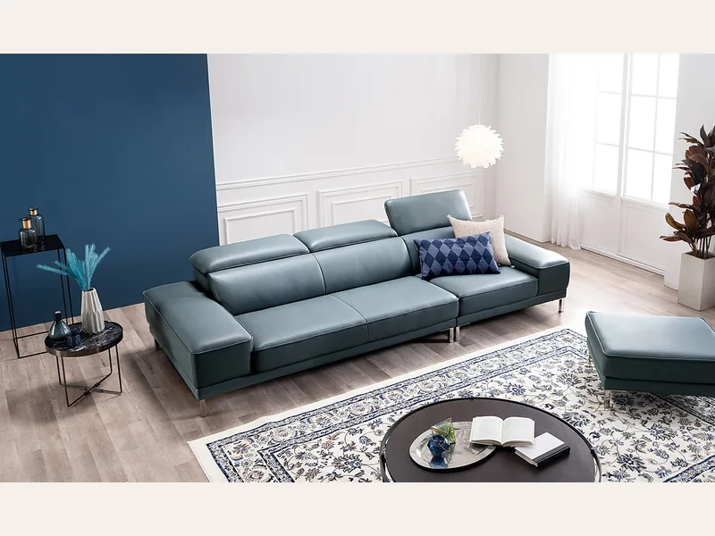 Ghế sofa da thật Italy T03 - sofa da thật cao cấp - ảnh 1 thực tế tại showroom Ghế Sofa 360 Hải Phòng