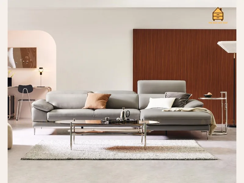 Ghế sofa da thật Italy T11 - sofa da thật cao cấp - ảnh 2 thực tế tại showroom Ghế Sofa 360 Hải Phòng