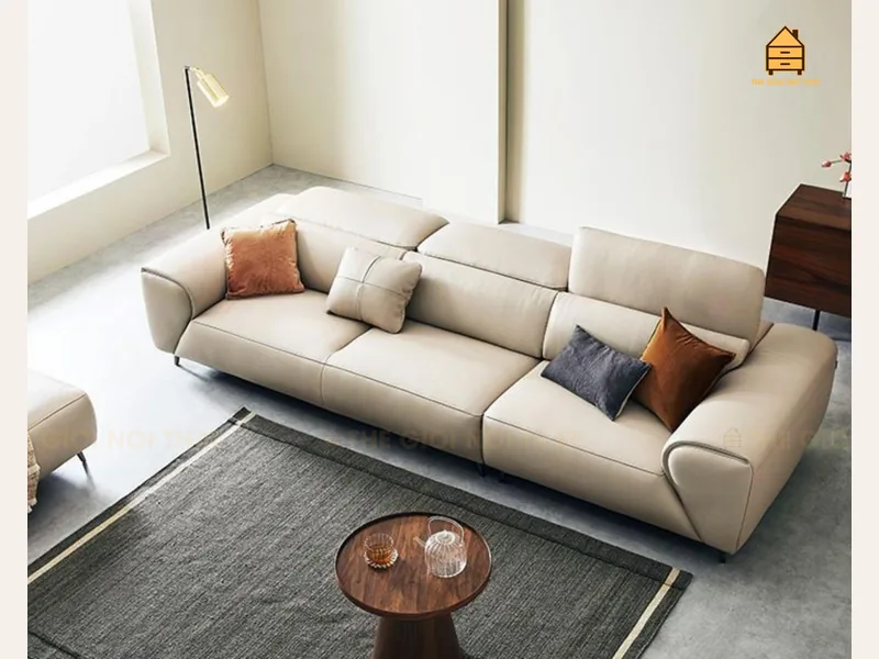Ghế sofa da thật Italy T14 - sofa da thật cao cấp - ảnh 1 thực tế tại showroom Ghế Sofa 360 Hải Phòng