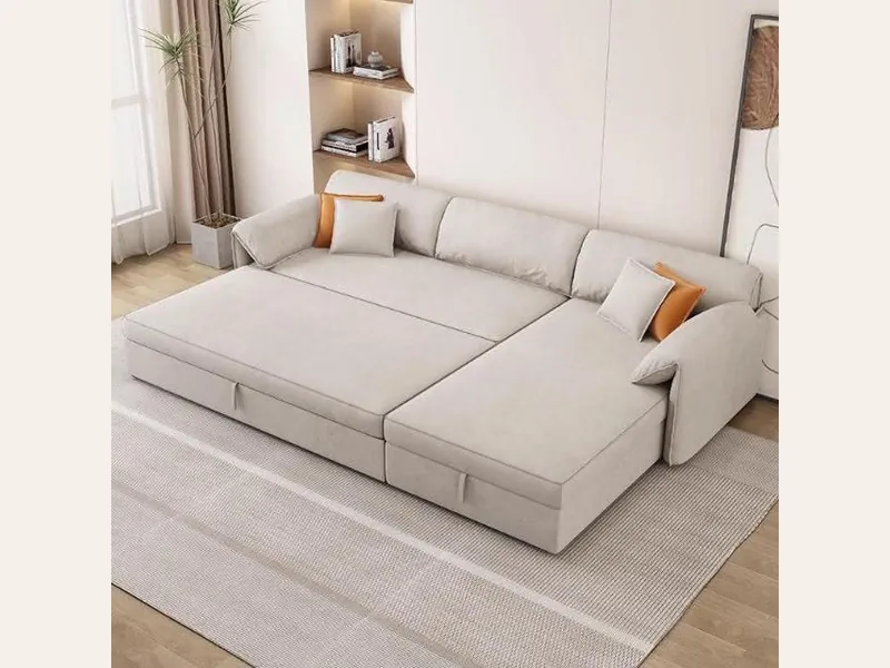 Ghế sofa giường gấp góc L - Ghế Sofa 360 Ghế sofa giường gấp góc L - sofa giường thông minh Hải Phòng - ảnh 2 thực tế tại showroom Ghế Sofa 360 Hải Phòng