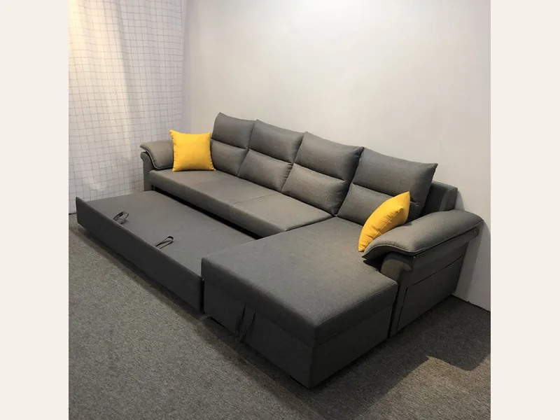Ghế sofa giường góc L - V5 - sofa giường thông minh Hải Phòng - ảnh 2 thực tế tại showroom Ghế Sofa 360 Hải Phòng