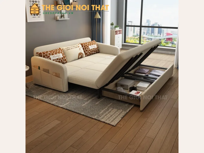 Ghế sofa giường V4S - sofa giường thông minh Hải Phòng - ảnh 2 thực tế tại showroom Ghế Sofa 360 Hải Phòng