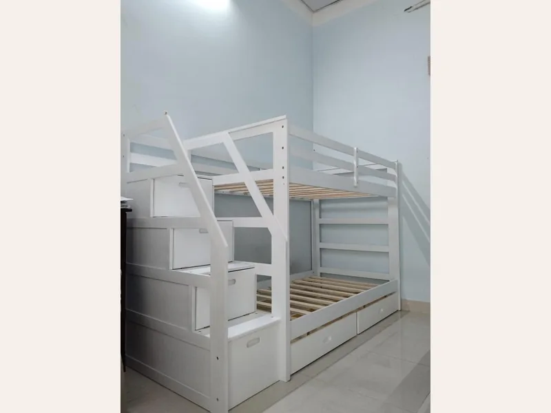 Giường tầng xuất khẩu - giường ngủ gỗ công nghiệp - ảnh 2 thực tế tại showroom Ghế Sofa 360 Hải Phòng