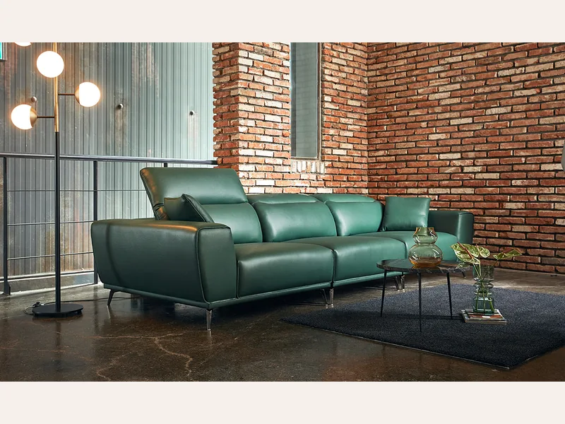 Sofa da thật ITALY - T09 - sofa da thật cao cấp - ảnh 3 thực tế tại showroom Ghế Sofa 360 Hải Phòng