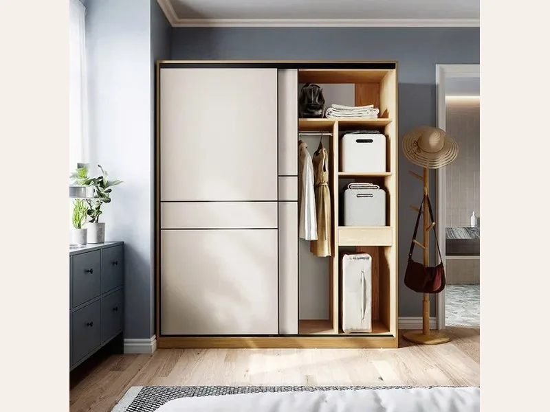 tủ quần áo cao cấp - tủ quần áo gỗ công nghiệp - ảnh 3 thực tế tại showroom Ghế Sofa 360 Hải Phòng
