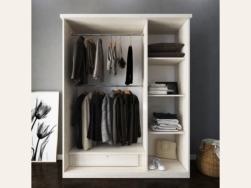 Tủ quần áo gỗ - tủ quần áo gỗ công nghiệp - ảnh 3 thực tế tại showroom Ghế Sofa 360 Hải Phòng