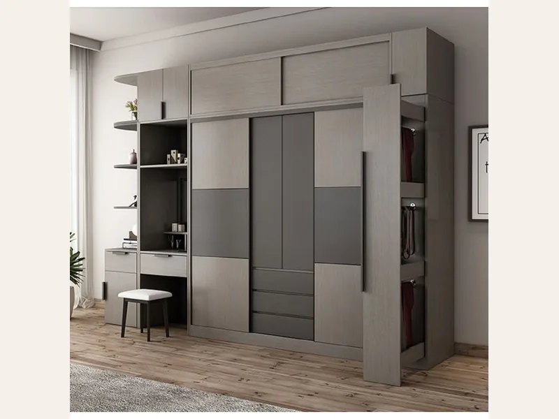 Tủ quần áo - tủ quần áo gỗ công nghiệp - ảnh 3 thực tế tại showroom Ghế Sofa 360 Hải Phòng