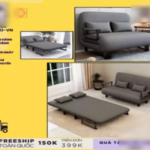 Ảnh Thật 100%(Shop bán loại xịn)Giường Sofa Gấp Gọn 3 Trong 1 SFB001,Ngồi là Ghế,Mở Ra sẽ Thành Giường và có 5 nấc Tựa.