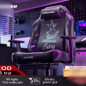 Ghế game gaming Xpanse X36 Da cao cấp siêu dẻo, Tựa lưng bionic liên tục cong hình chữ S | ghế công thái học | ghế văn phòng | ghế làm việc